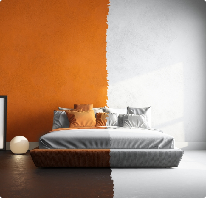 orange white paint